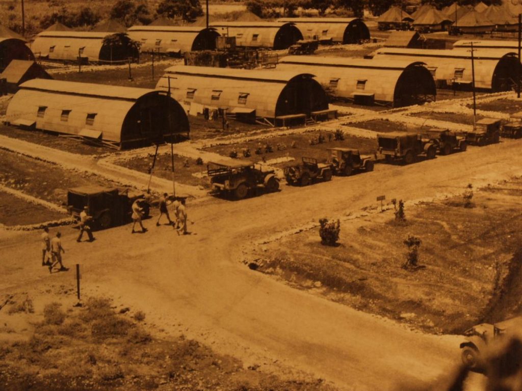 Tinian Island Quonset Huts. Photo courtesy of the Walter Goodman Collection.